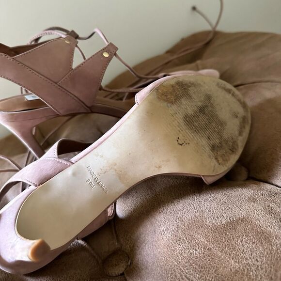 Steve Madden Suede Lace-Up Dress Sandals - Picture 8 of 9